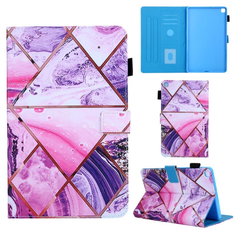 Etui Folio Samsung Galaxy Tab A 8" (2019) Zielony Wzór Geometryczny Etui Ochronne