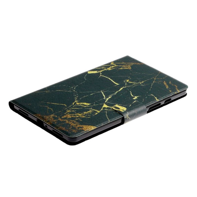 Etui Folio Samsung Galaxy Tab A 8" (2019) Złoty Czarny Marmurkowy Wzór Etui Ochronne