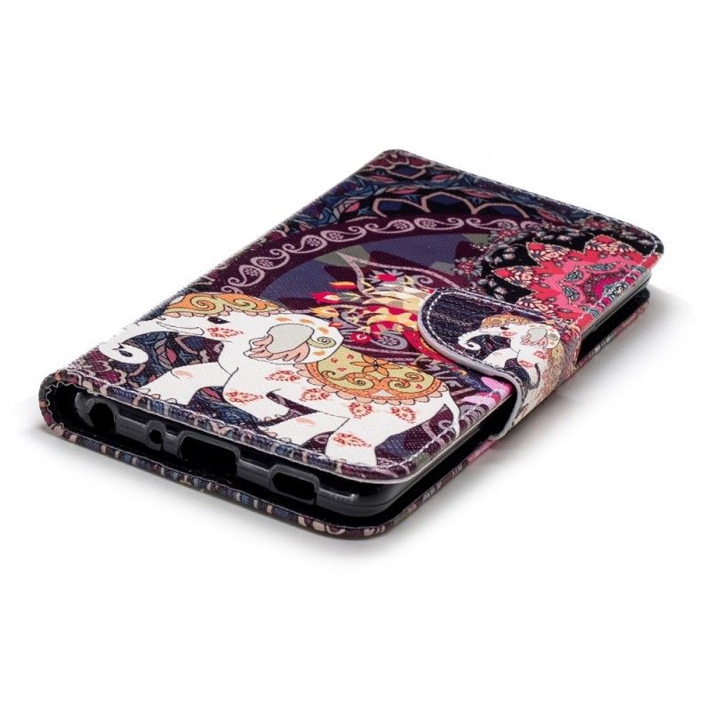 Etui Folio LG G7 ThinQ Etniczna Mandala Słonia Etui Ochronne