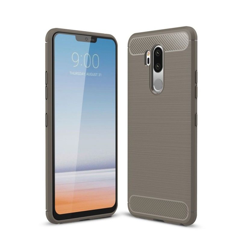 Etui LG G7 ThinQ Szary Czarny Szczotkowane Włókno Węglowe