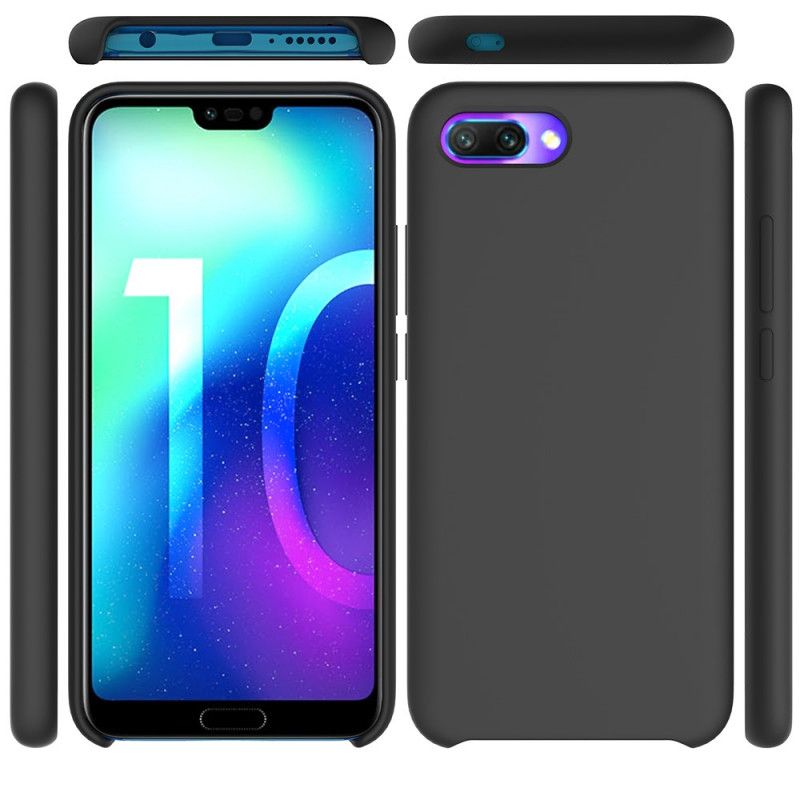 Etui Honor 10 Czerwony Czarny Płyn Silikonowy Etui Ochronne