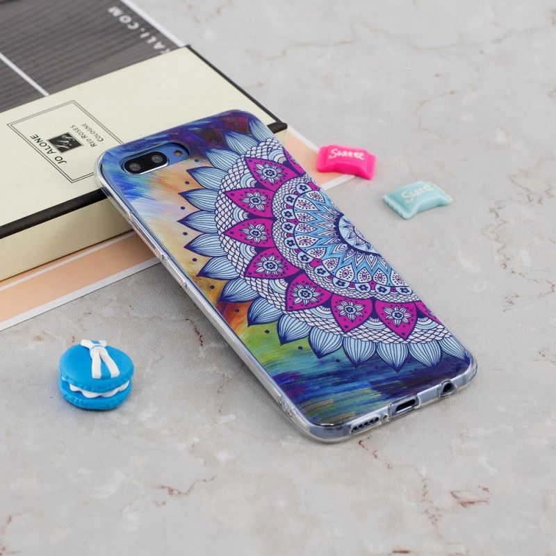 Etui Honor 10 Mandala W Kolorze Fluorescencyjnym Etui Ochronne