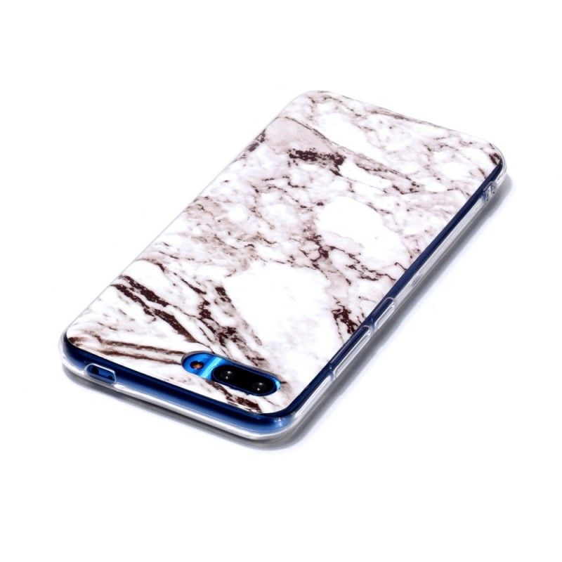 Etui Honor 10 Zielony Biały Marmur