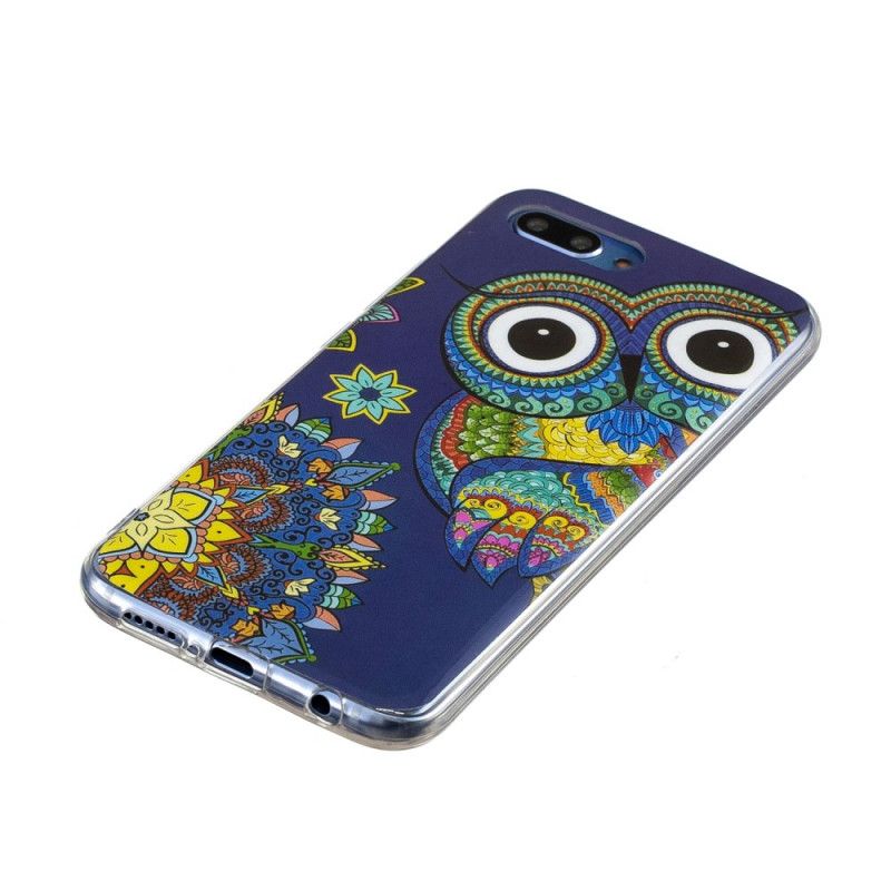 Futerały Honor 10 Etui na Telefon Fluorescencyjna Sowa Mandala