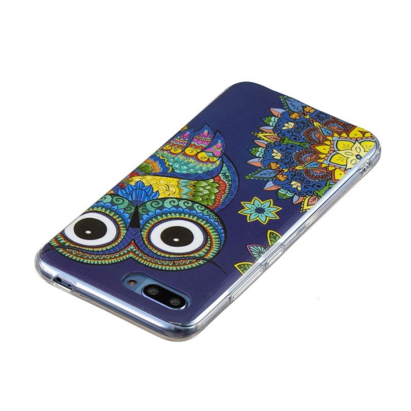 Futerały Honor 10 Etui na Telefon Fluorescencyjna Sowa Mandala