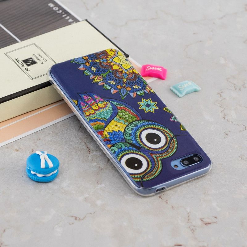 Futerały Honor 10 Etui na Telefon Fluorescencyjna Sowa Mandala