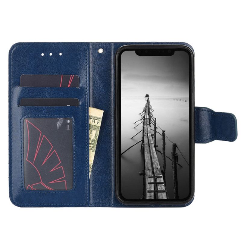 Etui Folio OnePlus Nord N100 Czerwony Czarny Kolor Skóry W Stylu Etui Ochronne