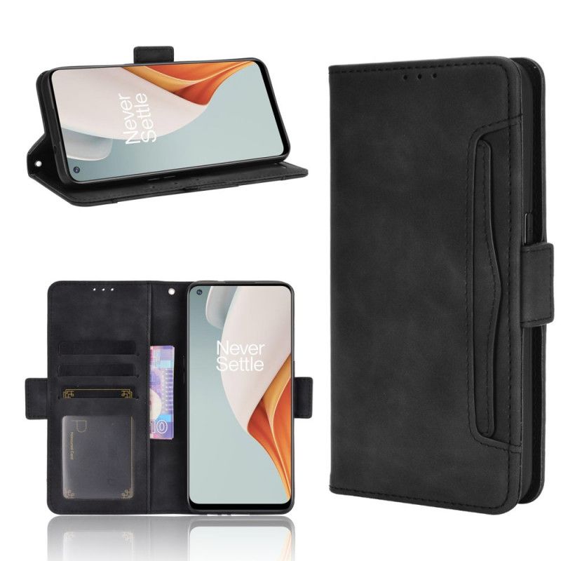 Etui Folio OnePlus Nord N100 Czerwony Czarny Multikarta Pierwszej Klasy