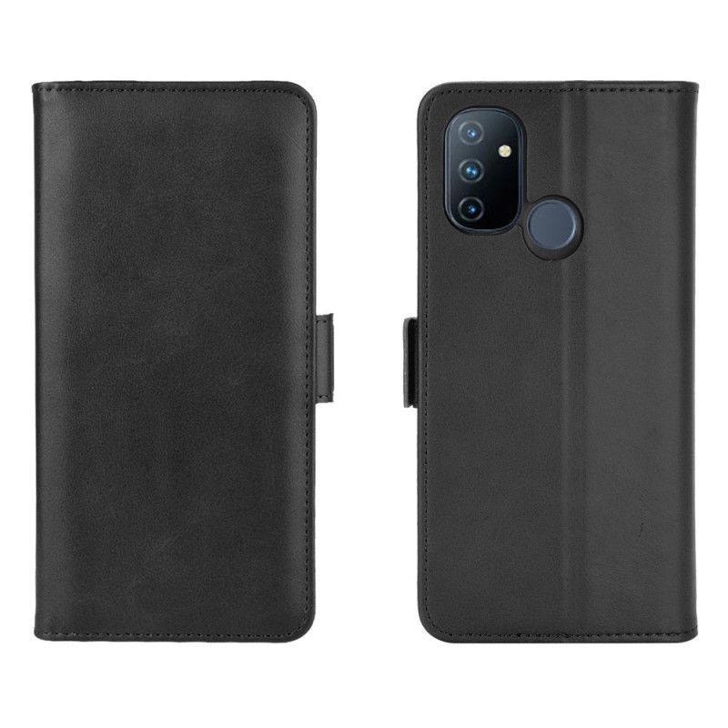 Etui Folio OnePlus Nord N100 Czerwony Czarny Podwójna Klapa Etui Ochronne