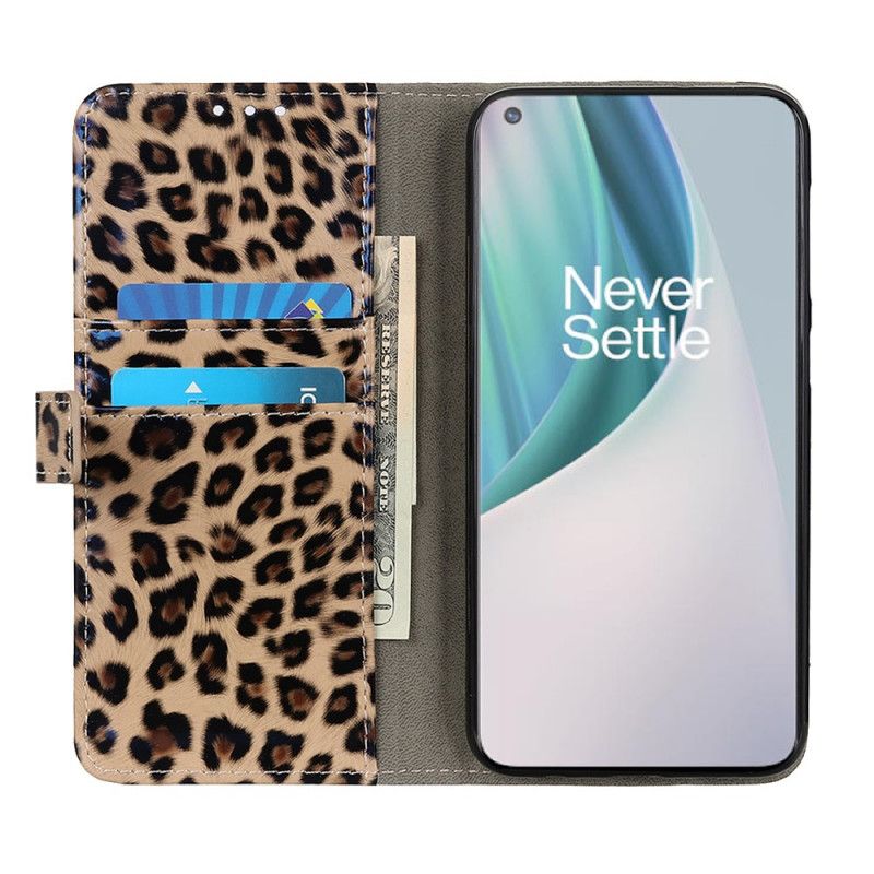 Etui Folio OnePlus Nord N100 Lampart