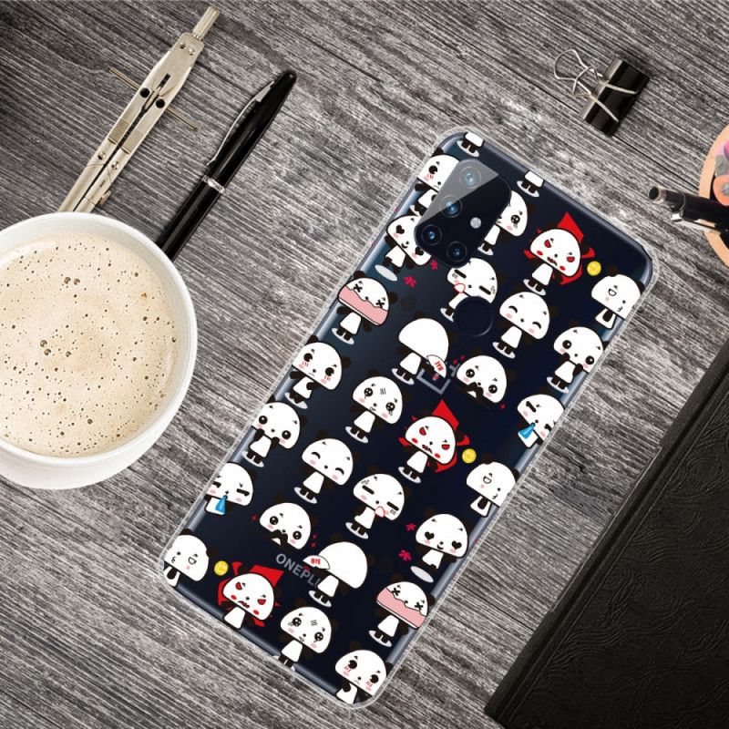 Etui OnePlus Nord N100 Przezroczyste Zabawne Pandy Etui Ochronne