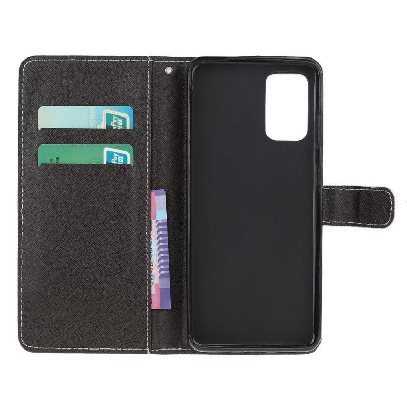 Etui Folio Samsung Galaxy S20 FE Czarne Oczy Kota Ze Stringami