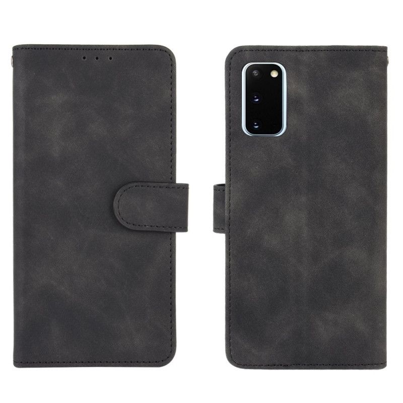 Etui Folio Samsung Galaxy S20 FE Czerwony Czarny Dotyk Skóry