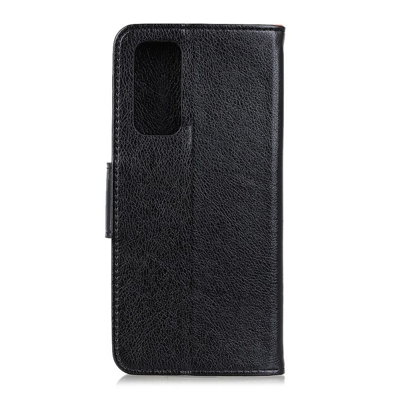 Etui Folio Samsung Galaxy S20 FE Czerwony Czarny Dwoina Ze Skóry Nappa