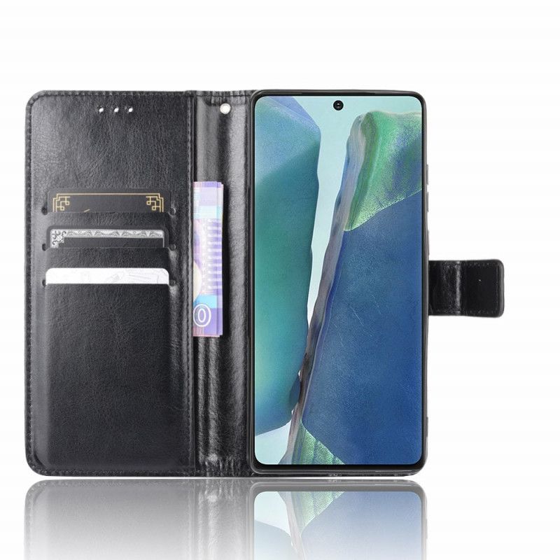 Etui Folio Samsung Galaxy S20 FE Czerwony Czarny Efektowna Sztuczna Skóra