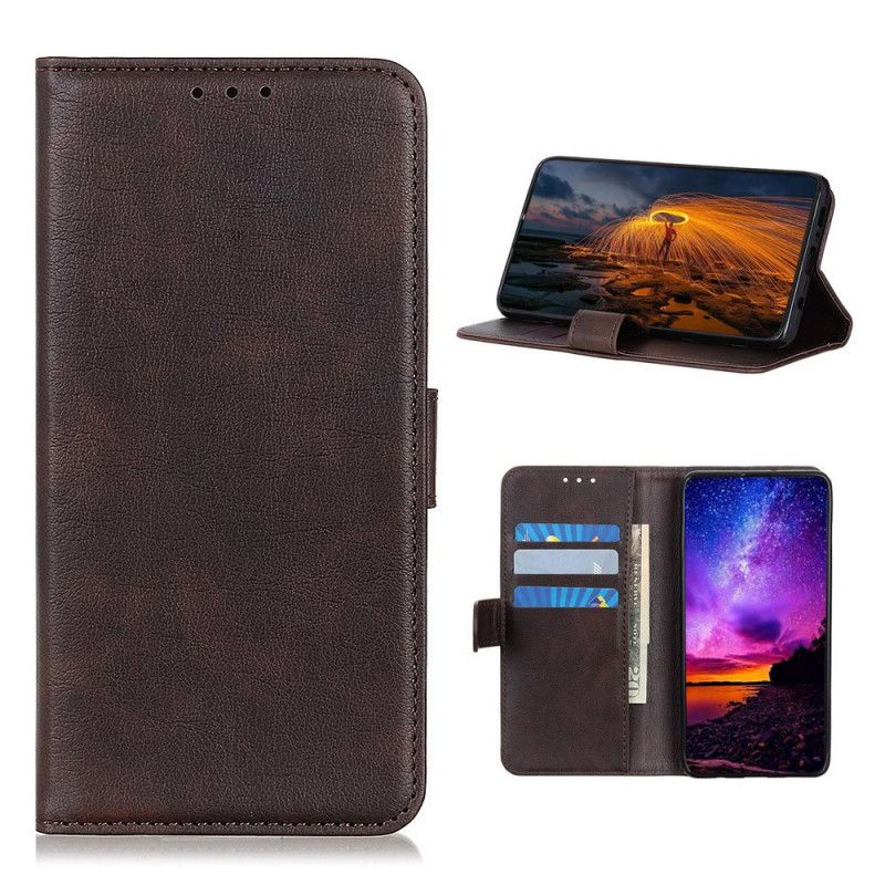 Etui Folio Samsung Galaxy S20 FE Czerwony Czarny Imitacja Skóry Liczi Etui Ochronne