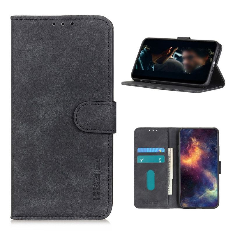 Etui Folio Samsung Galaxy S20 FE Czerwony Czarny Mata Z Efektem Skóry W Stylu Vintage Khazneh Etui Ochronne