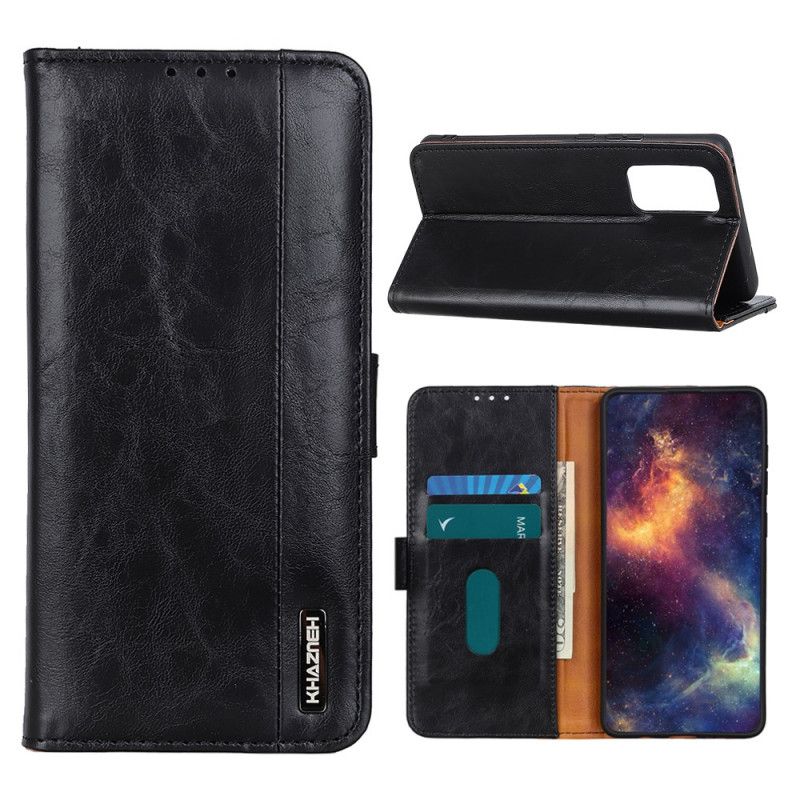 Etui Folio Samsung Galaxy S20 FE Czerwony Czarny Skórzany Styl Elegancji Khazneh Etui Ochronne