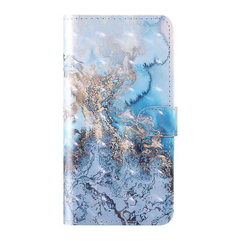 Etui Folio Samsung Galaxy S20 FE Designerski Marmurowy Punkt Świetlny Z Paskiem Etui Ochronne