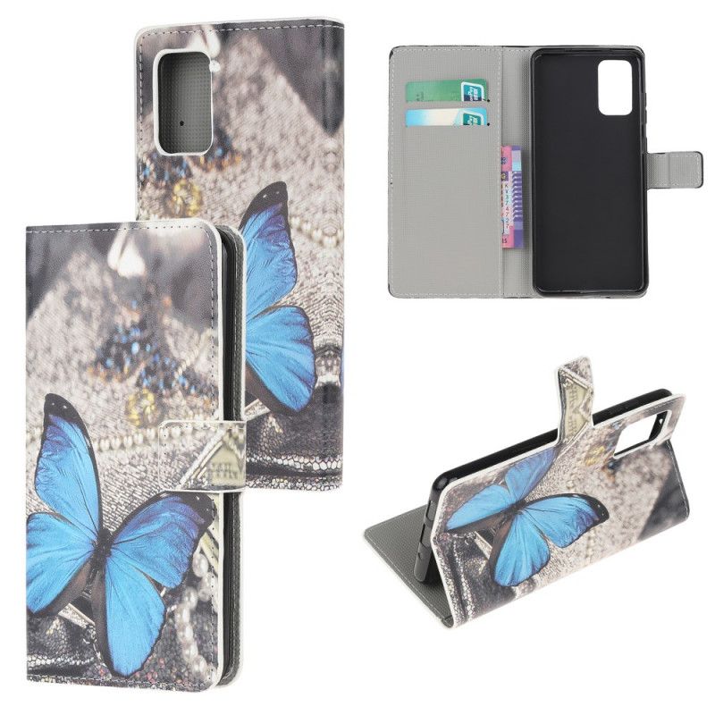 Etui Folio Samsung Galaxy S20 FE Fioletowy Szary Tylko Motyle