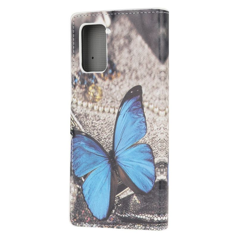 Etui Folio Samsung Galaxy S20 FE Fioletowy Szary Tylko Motyle