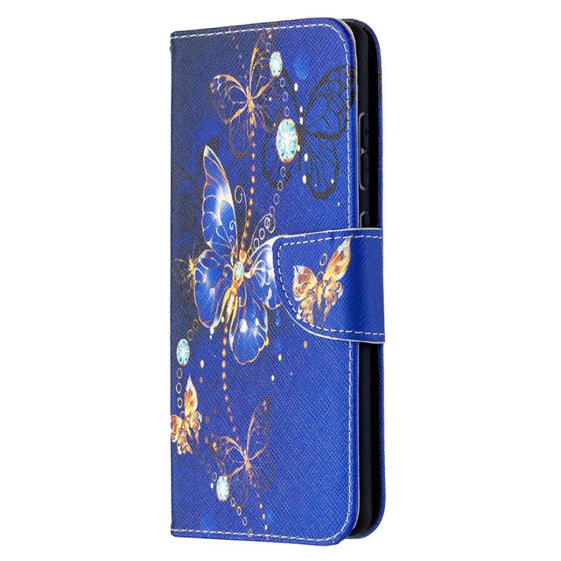 Etui Folio Samsung Galaxy S20 FE Granatowy Czarny Królowie Motyli