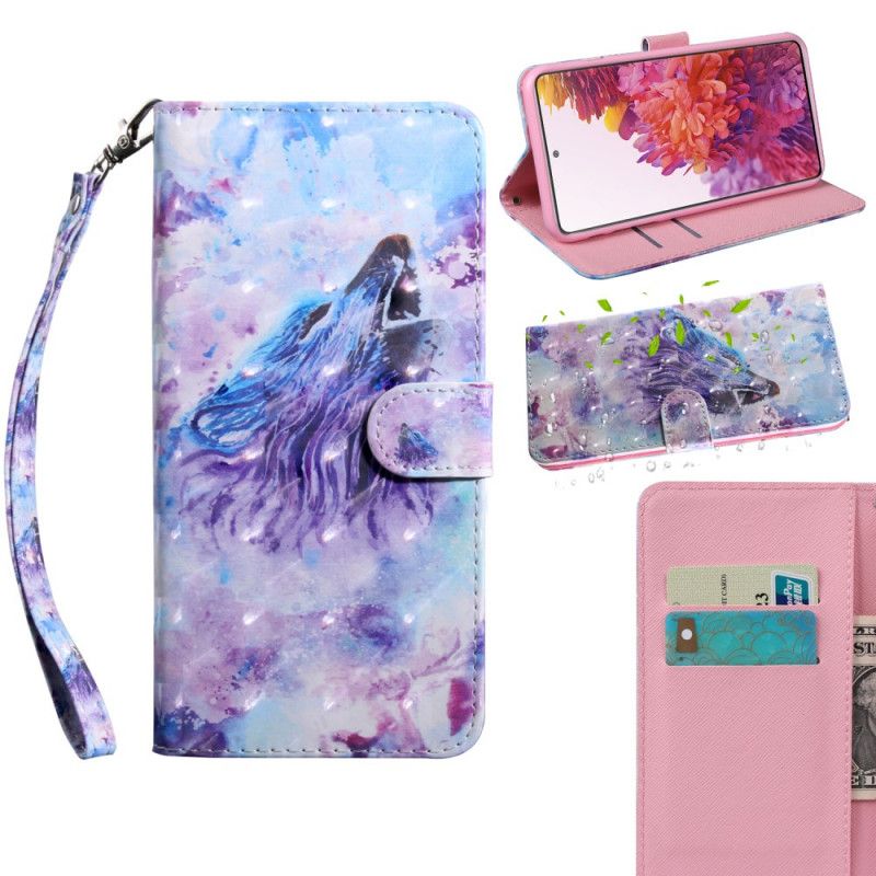 Etui Folio Samsung Galaxy S20 FE Jasnofioletowy Jasnoniebieski Gerald Wilk