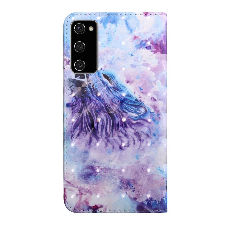 Etui Folio Samsung Galaxy S20 FE Jasnofioletowy Jasnoniebieski Gerald Wilk