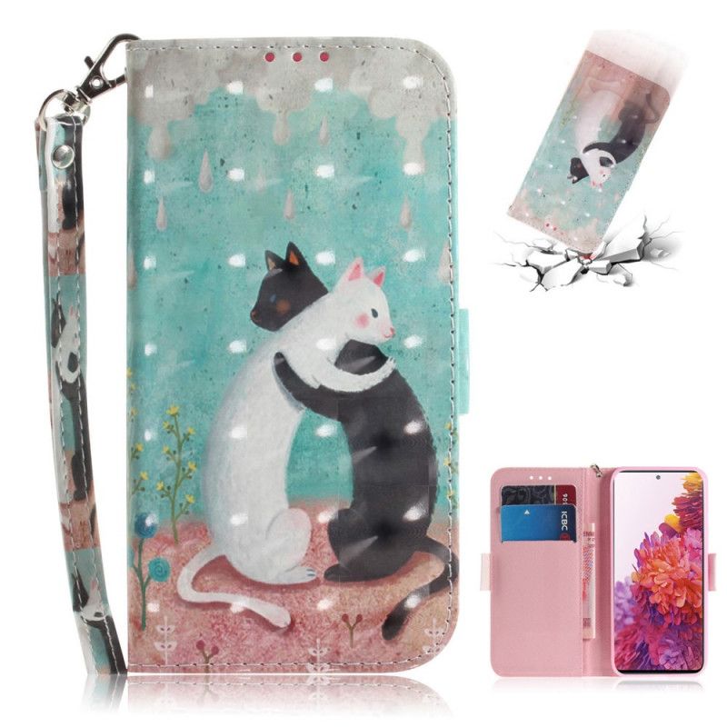 Etui Folio Samsung Galaxy S20 FE Koci Przyjaciele Ze Stringami Etui Ochronne