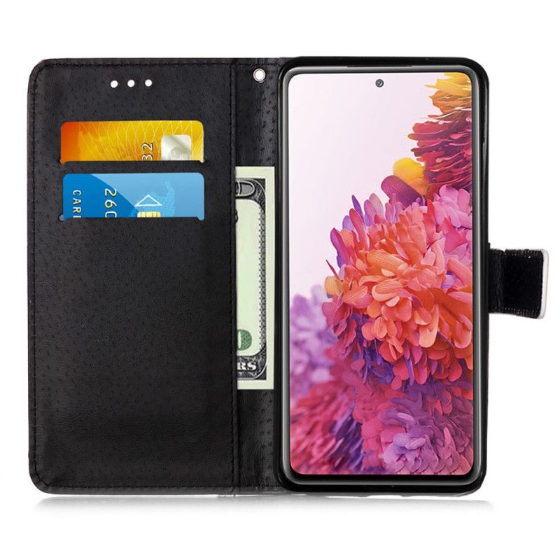 Etui Folio Samsung Galaxy S20 FE Kot W Świetle Księżyca Etui Ochronne