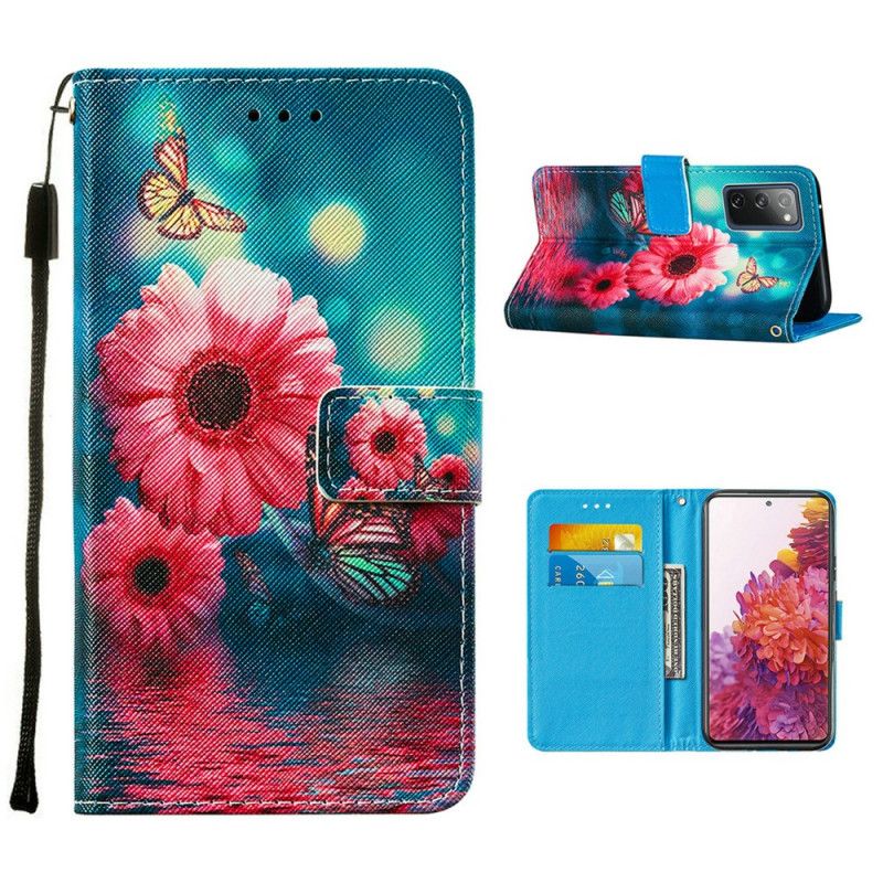 Etui Folio Samsung Galaxy S20 FE Kwiaty I Motyle