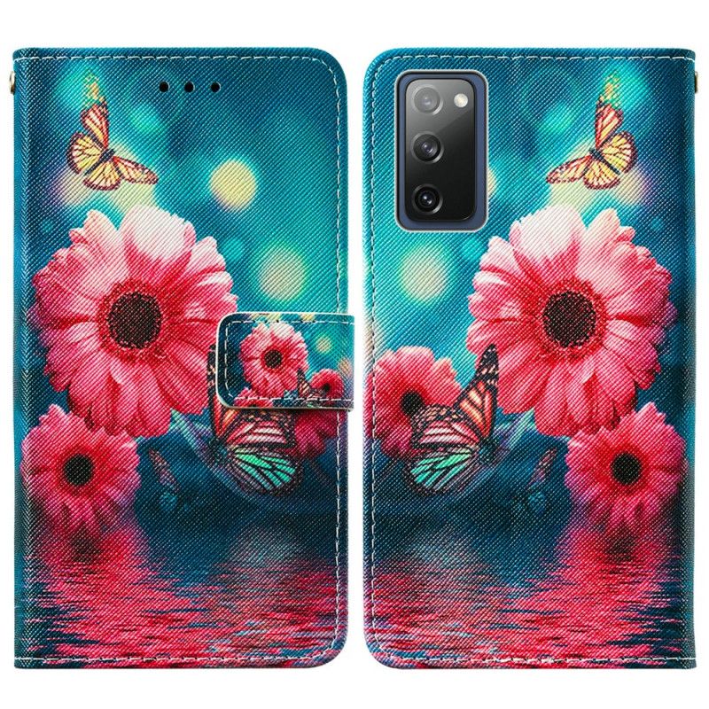 Etui Folio Samsung Galaxy S20 FE Kwiaty I Motyle