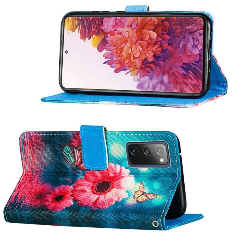 Etui Folio Samsung Galaxy S20 FE Kwiaty I Motyle