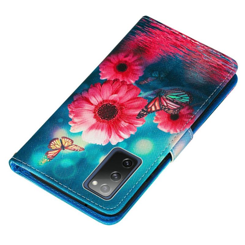 Etui Folio Samsung Galaxy S20 FE Kwiaty I Motyle