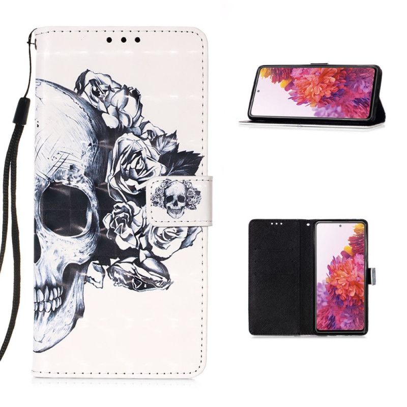 Etui Folio Samsung Galaxy S20 FE Kwiecista Czaszka Etui Ochronne