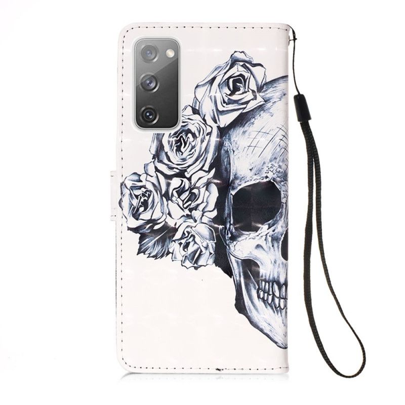 Etui Folio Samsung Galaxy S20 FE Kwiecista Czaszka Etui Ochronne