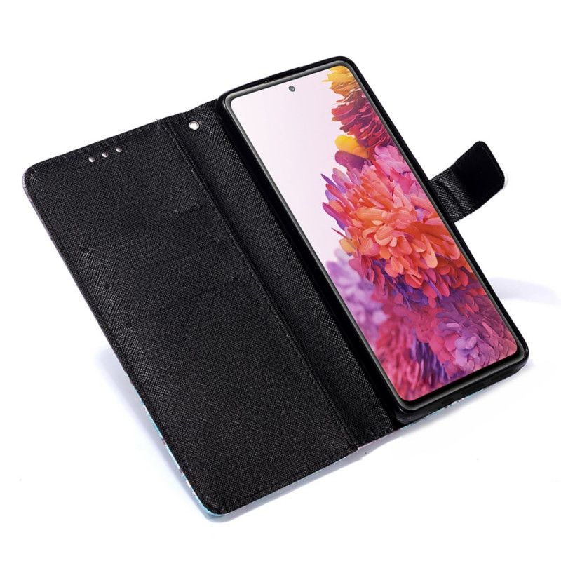 Etui Folio Samsung Galaxy S20 FE Kwiecista Czaszka Etui Ochronne