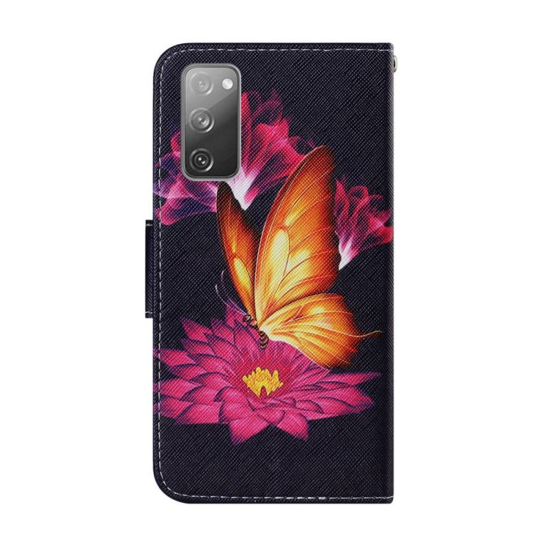 Etui Folio Samsung Galaxy S20 FE Motyl I Lotos