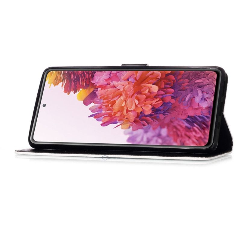 Etui Folio Samsung Galaxy S20 FE Niebieskie Kwiaty