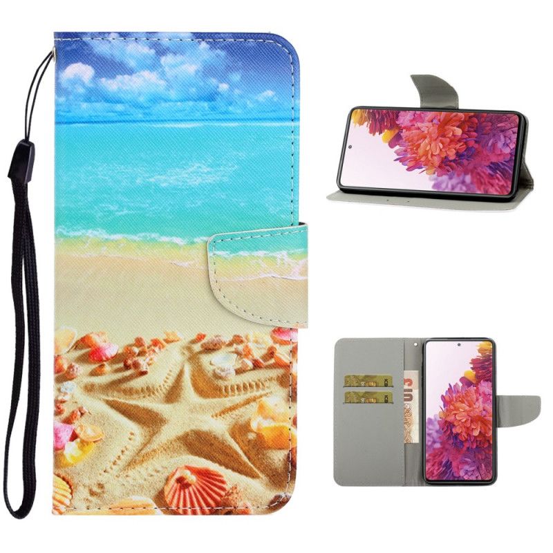 Etui Folio Samsung Galaxy S20 FE Plaża Z Paskiem