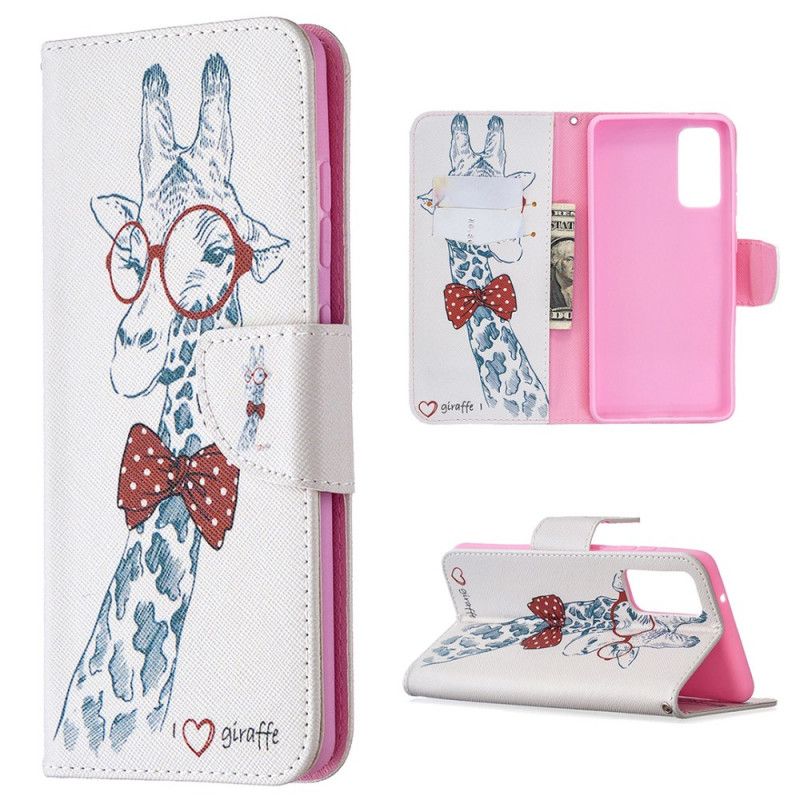 Etui Folio Samsung Galaxy S20 FE Żyrafa Kujona Etui Ochronne