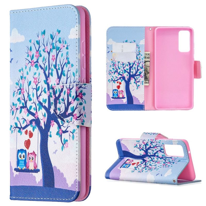 Etui Folio Samsung Galaxy S20 FE Sowy Na Huśtawce