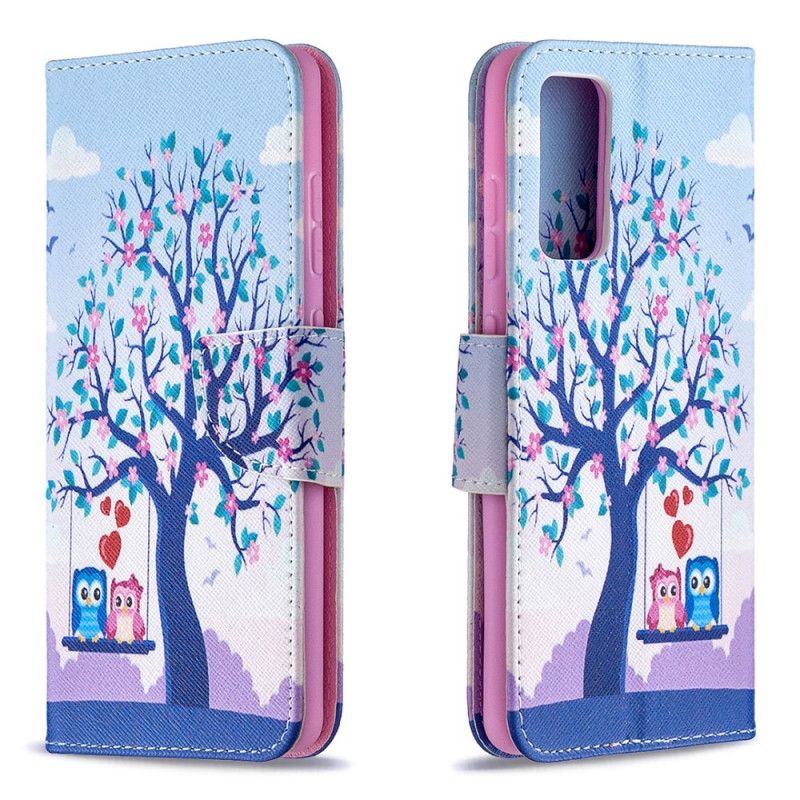 Etui Folio Samsung Galaxy S20 FE Sowy Na Huśtawce