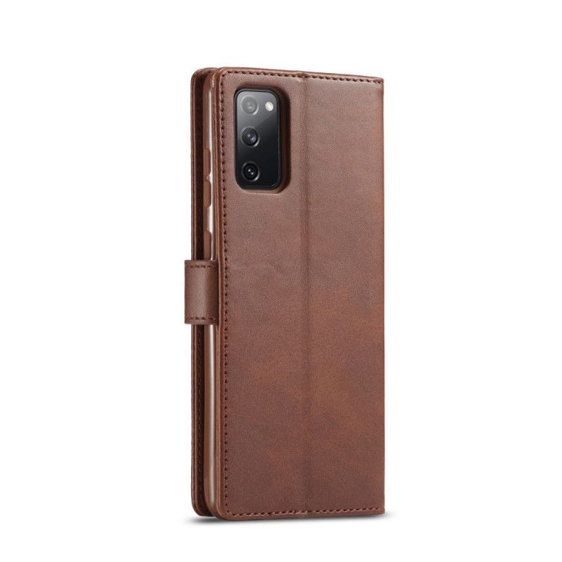 Etui Folio Samsung Galaxy S20 FE Szary Czarny Efekt Skóry Lc.Imeeke Etui Ochronne