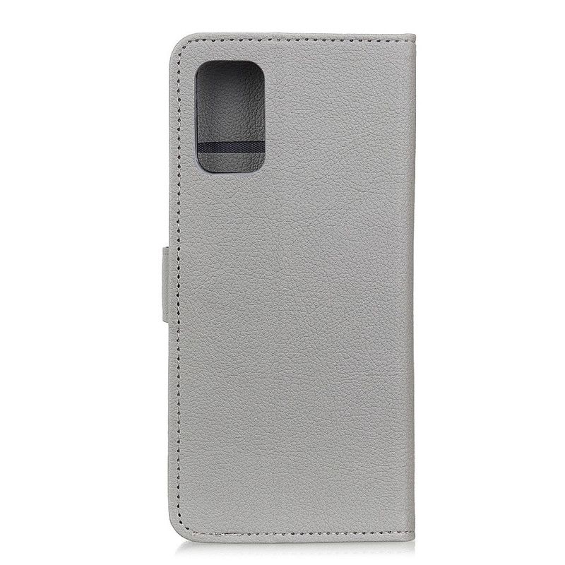 Etui Folio Samsung Galaxy S20 FE Szary Czarny Liczi Teksturowane Etui Ochronne