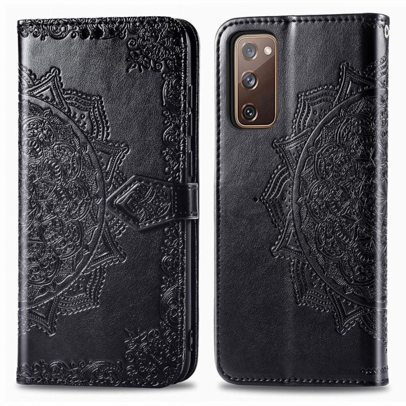 Etui Folio Samsung Galaxy S20 FE Szary Czarny Mandala W Średnim Wieku