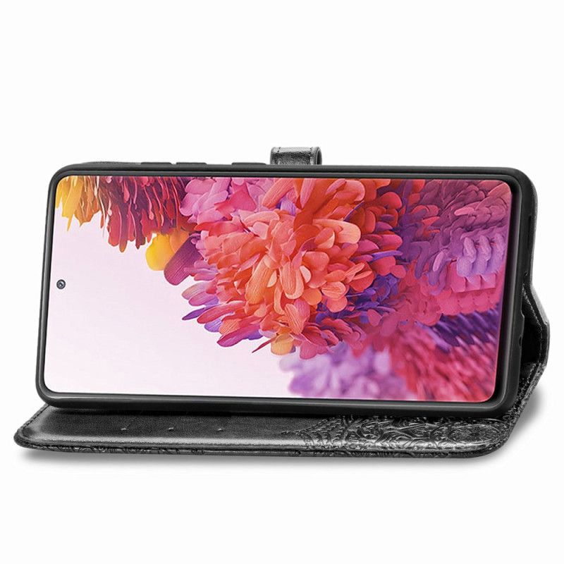 Etui Folio Samsung Galaxy S20 FE Szary Czarny Mandala W Średnim Wieku