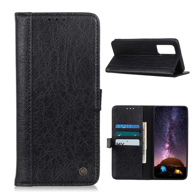 Etui Folio Samsung Galaxy S20 FE Szary Czarny Styl Nosorożca Ze Sztucznej Skóry Etui Ochronne