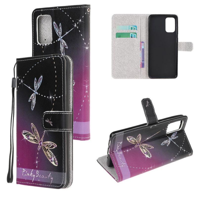 Etui Folio Samsung Galaxy S20 FE Ważki Ze Stringami Etui Ochronne