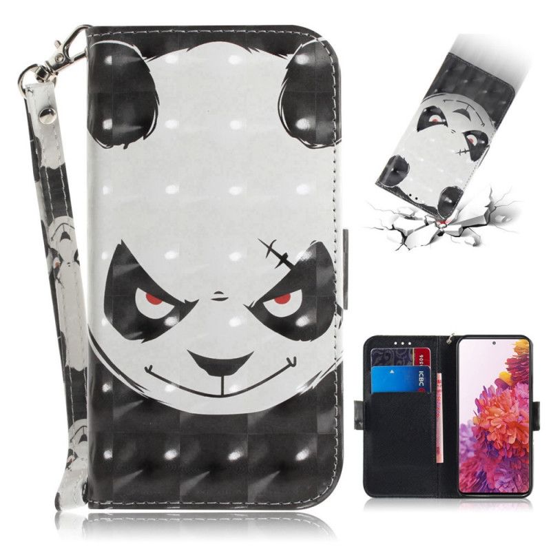 Etui Folio Samsung Galaxy S20 FE Wściekła Panda Ze Stringami Etui Ochronne